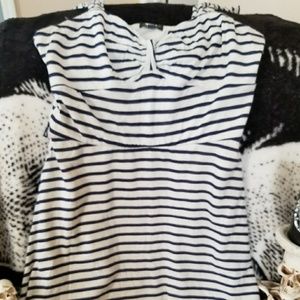 Short blue and white nautical dress